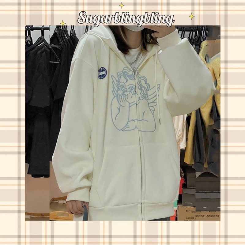 ÁO KHOÁC HOODIE ZIP ANGEL AK01 | Sugar.blingbling