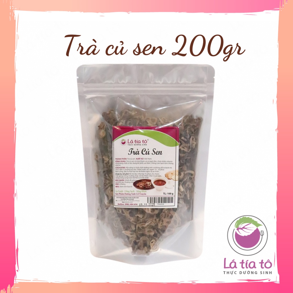 TRÀ CỦ SEN 200GR SẤY KHÔ - LÁ TÍA TÔ