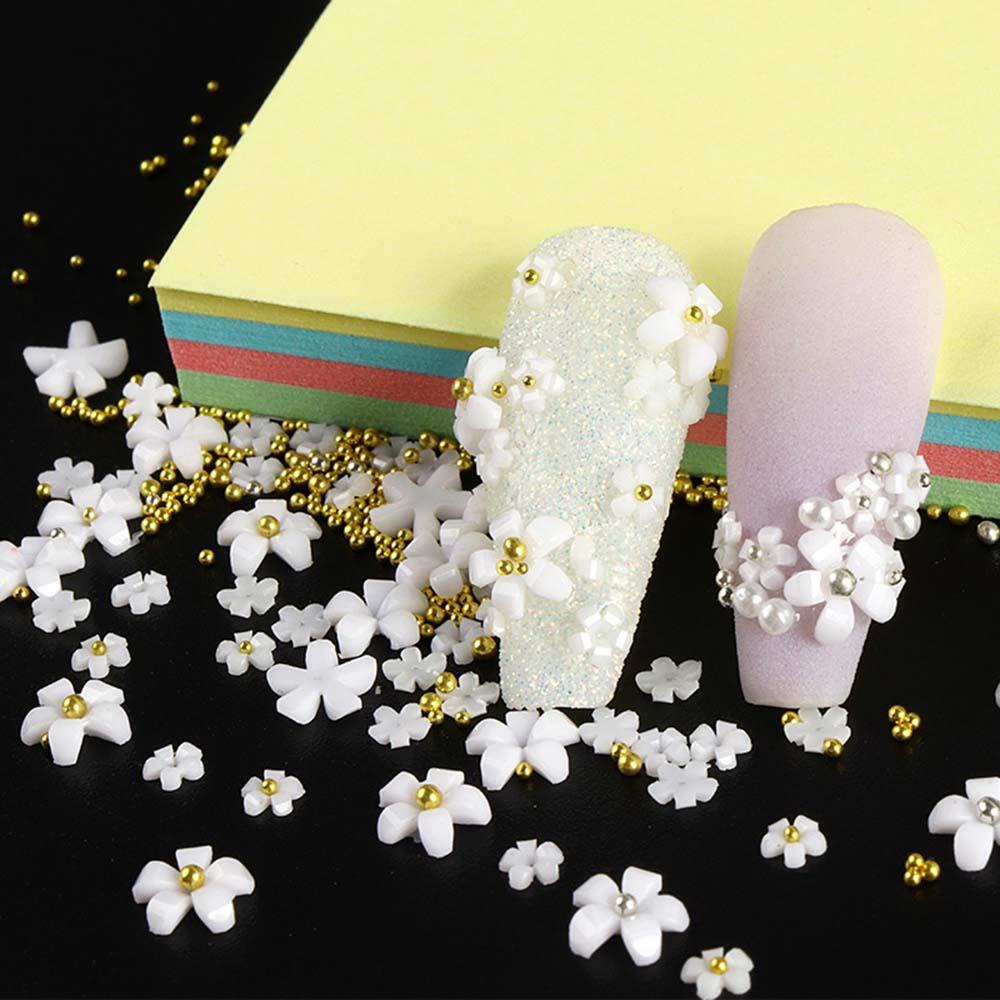 Phụ Kiện Trang Trí Móng Tay Nghệ Thuật Hình Hoa Năm Cánh Bằng Nhựa Resin