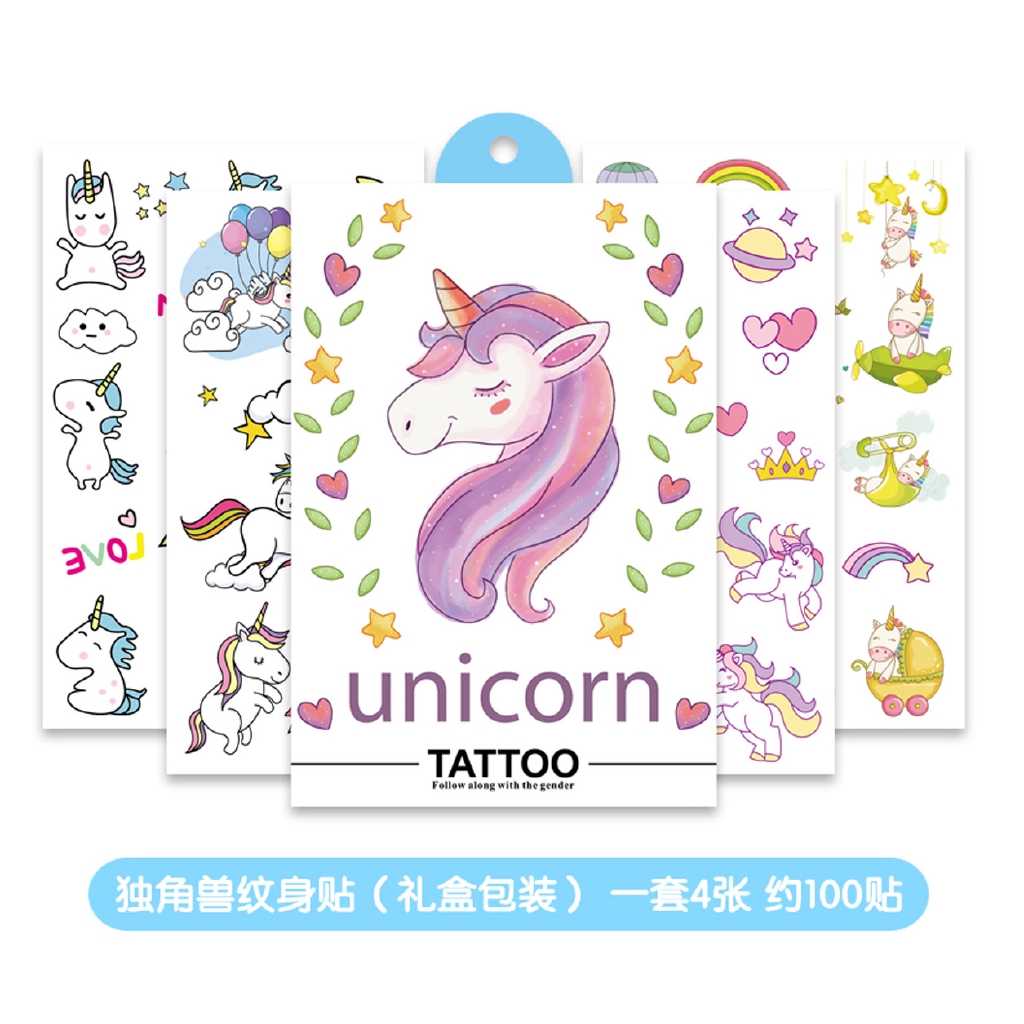 Miếng Dán Xăm Tạm Thời Không Độc Hại Chống Thấm Nước Họa Tiết Hoạt Hình My Little Pony