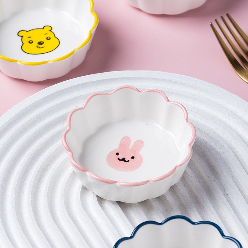 Chén tròn hình thú ngộ nghĩnh, chén chấm, chén gia vị, chén ăn dặm cho bé