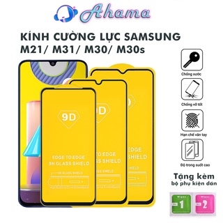 Kính Cường Lực Samsung Galaxy M31 M21  M30S M30 full màn hình chống trầy xước rơi vỡ độ bền cao tặng kèm khăn lau mànình