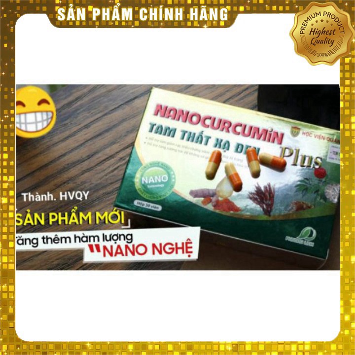 Nano Curcumin Tam Thất Xạ Đen Plus - Học viện Quân Y ( giảm giá)