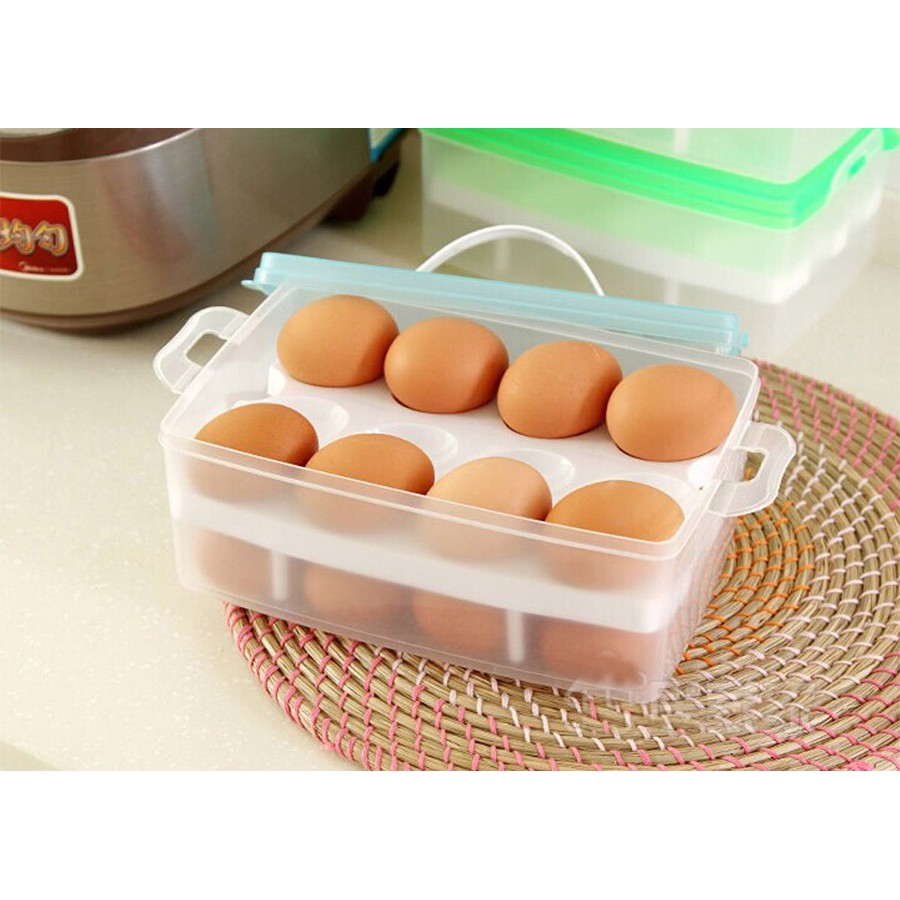 Hộp Đựng Trứng 2 Tầng 24 Quả