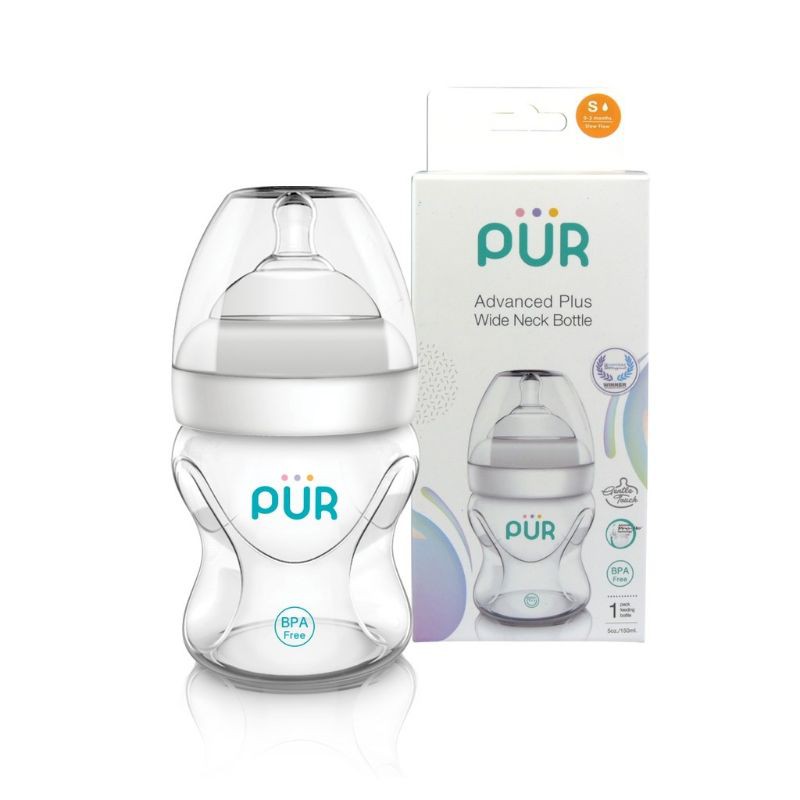 Bình sữa cổ rộng Pur Advanced Plus 150ml