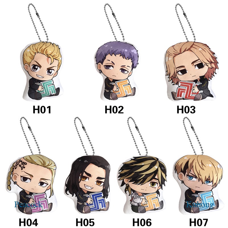 Móc khóa bằng acrylic hình anime Revengers Manjiro Ken Takemichi Hinata Atsushi