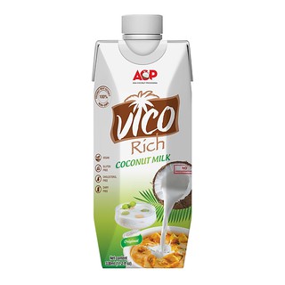 6 HỘP NƯỚC NƯỚC CỐT DỪA VICO FRESH 16-19% BÉO 330ML