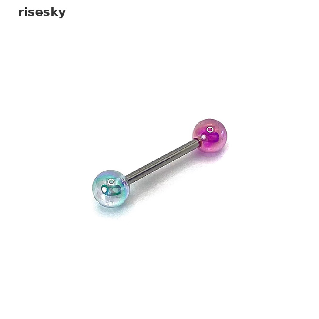 Khuyên Lưỡi Bằng Thép Titan Nhiều Màu Sắc Cá Tính ♨Trên đó