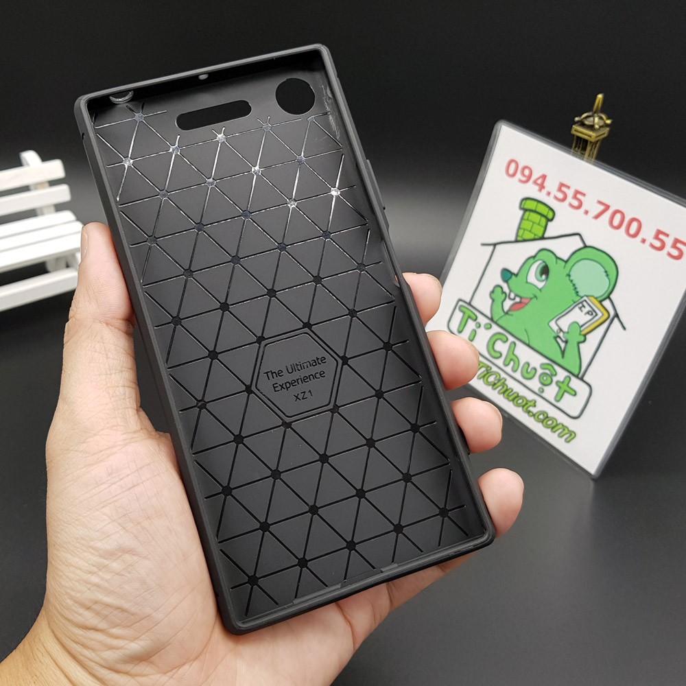 [Loại Tốt] Ốp Lưng Sony XZ1 Dẻo Carbon Phay Xước Chống Sốc