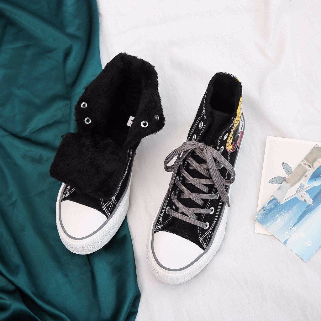 One Piece Plus Velvet Canvas Giữ Ấm Giải Trí giày nam | BigBuy360 - bigbuy360.vn