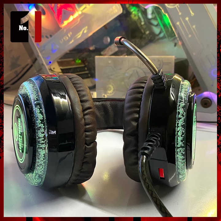 Tai Nghe Gaming Chụp Tai Có Mic Led Rgb LIGHTNING V7S Headphone Máy Tính Laptop Pc Nghe Nhac Chơi Game Có Dây