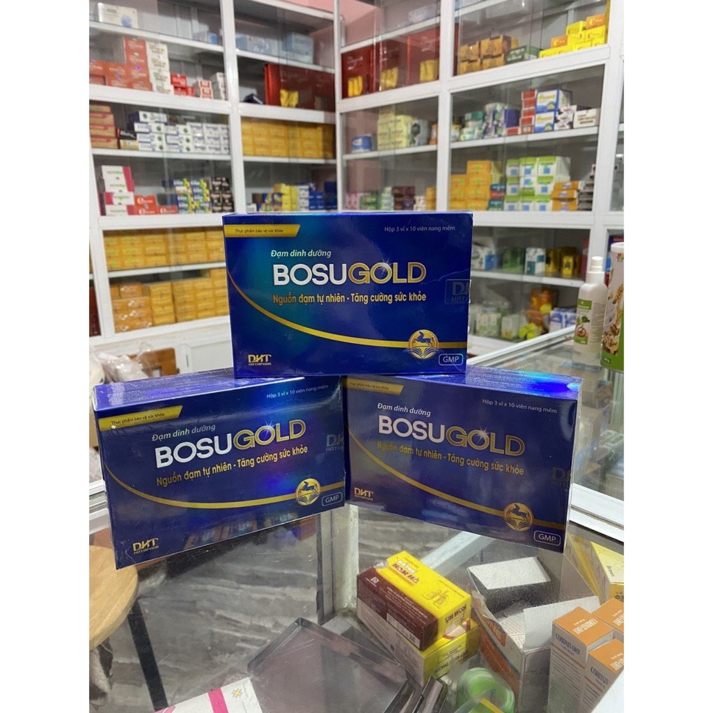 Viên Đạm Tổng Hợp BOSUGOLD Hộp 30 viên Tăng Cường Sức Khoẻ Tăng Sức Đề Kháng Giảm Căng Thẳng