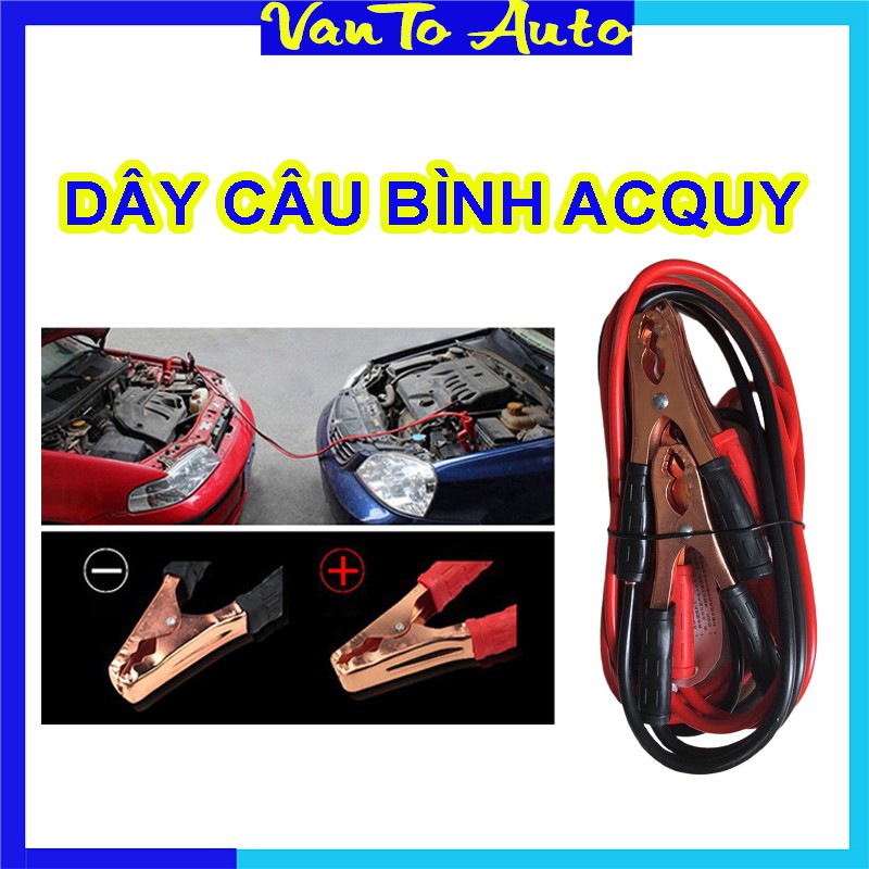 ⚡Video Thật⚡ Bộ 2 Dây Câu Bình Ắc Quy Ô Tô 500AMP, Lõi Đồng Lớn