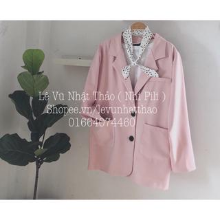 Blazer hồng 2 túi thiết kế