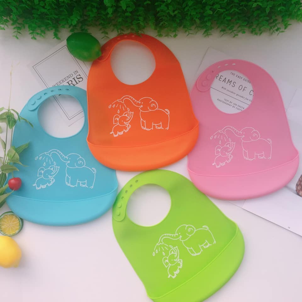 Yếm silicon siêu mềm hình con voi