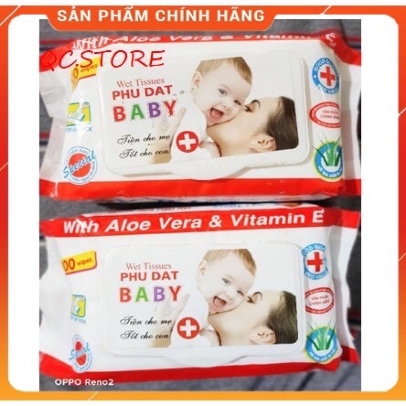 ❤️GIÁ SỶ❤️ KHĂN ƯỚT PHÚ ĐẠT - GIẤY ƯỚT PHÚ ĐẠT - HÀNG VIỆT NAM - GÓI 100 TỜ