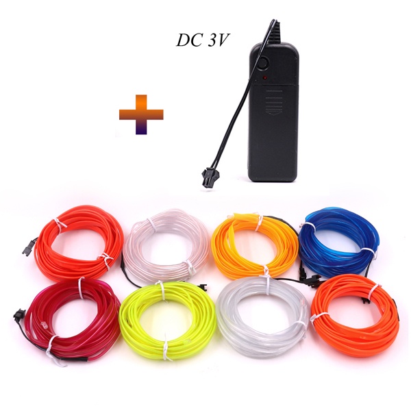 3m Dây Đèn LED Neon EL 3V 5V USB / 12V Điều Khiển Bằng Giọng Nói Trang Trí Xe Hơi