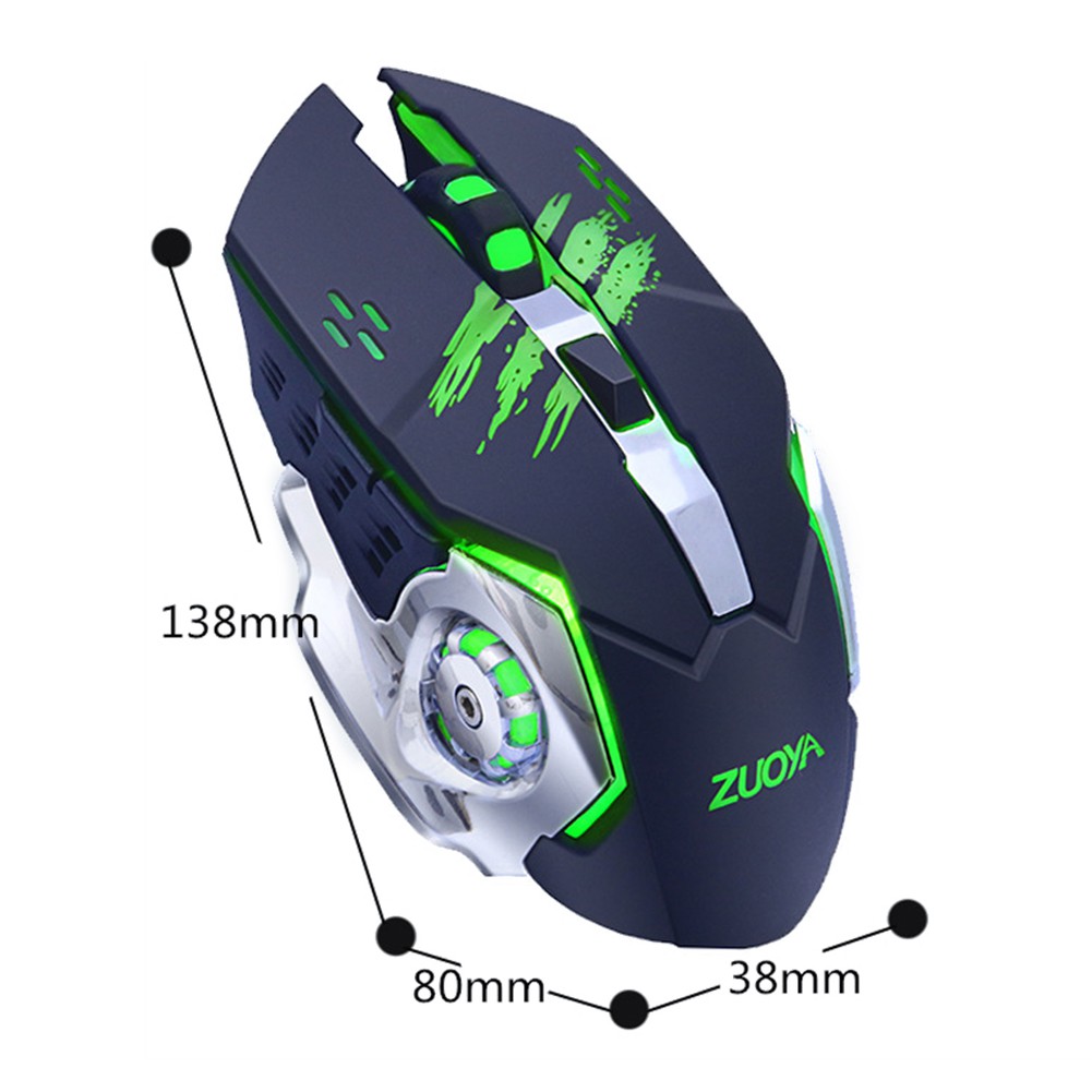 ❁Rondaful❁Wireless Optical Gaming Mouse Adjustable Rechargeable Bluetooth Cable Mouse Cursor