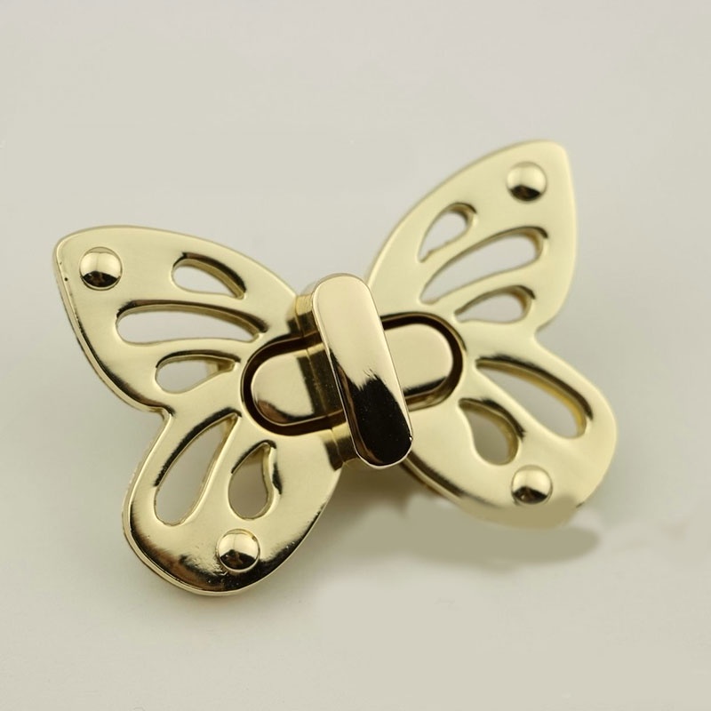 Khóa kim loại hình bướm thích hợp trang trí túi xách