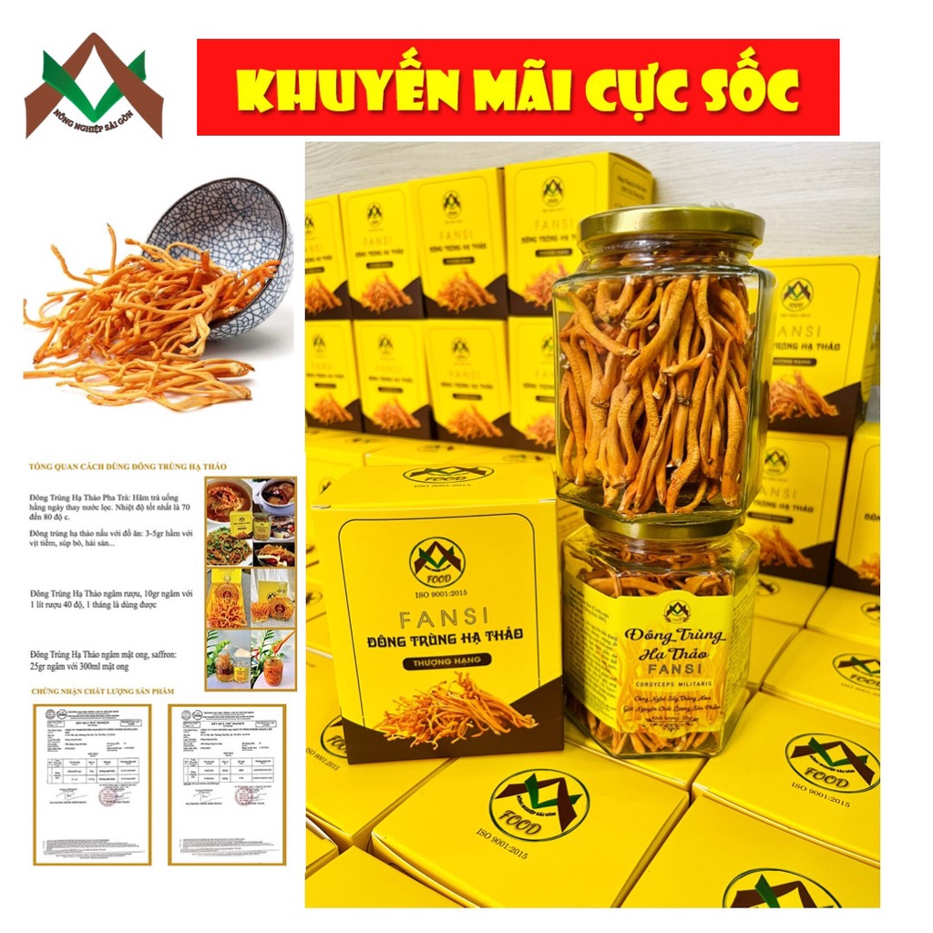 10GR- ĐÔNG TRÙNG HẠ THẢO FANSI CHÍNH HÃNG, THƯỢNG HẠNG, SẤY THĂNG HOA