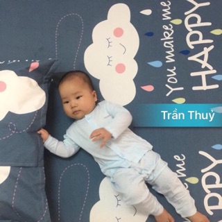 Bộ Nou baby dài tay cài khuy giữa cho bé từ 0-24 tháng tuổi