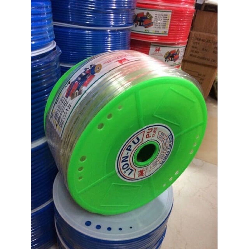 DÂY HƠI PU LION KHÍ NÉN ỐNG 6*10mm *100 MÉT - MÀU TRẮNG TRONG