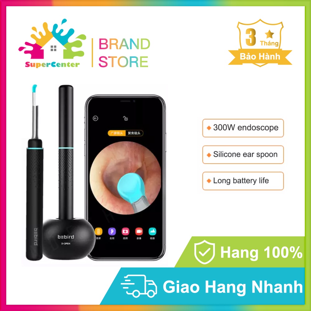 Dụng cụ lấy ráy tai thông minh Xiaomi Bebird M9 Pro camera nội soi 3MP chính hãng