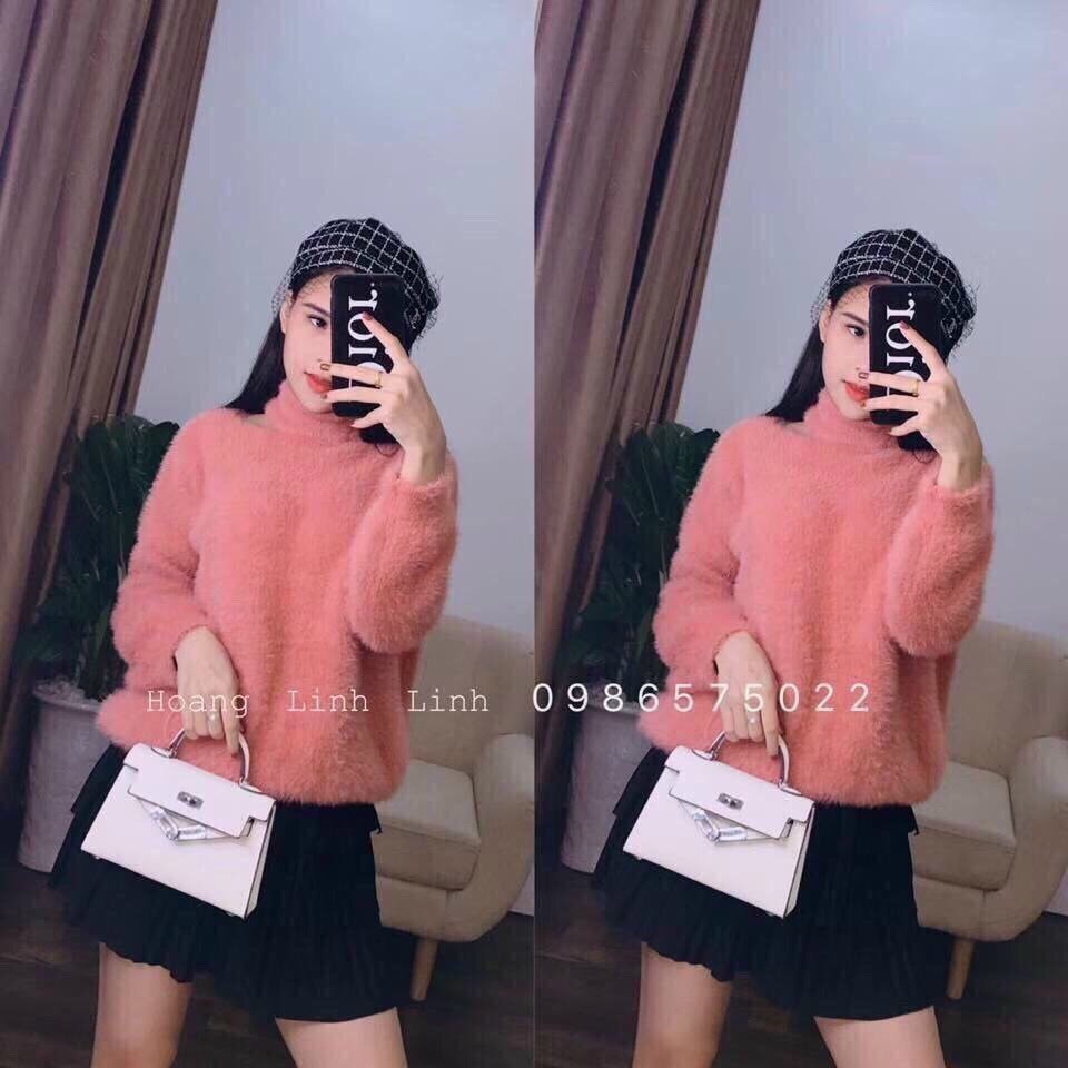 Áo len lông choker QC
