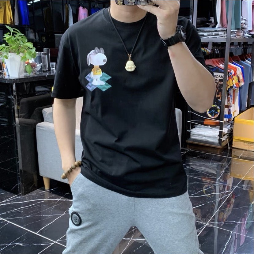 Áo Thun Nam Tay Ngắn OBOKFASHION, Áo Phông Nam Cổ Tròn Chất Thun Lạnh Màu Trắng- Đen-Vàng  ACT15 | BigBuy360 - bigbuy360.vn