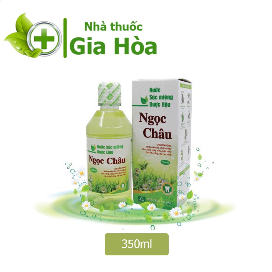 Nước súc miệng dược liệu Ngọc Châu làm sạch, ngừa sâu răng, ngăn mùi hôi, nhiệt miệng, chảy máu chân răng - Hoa Linh