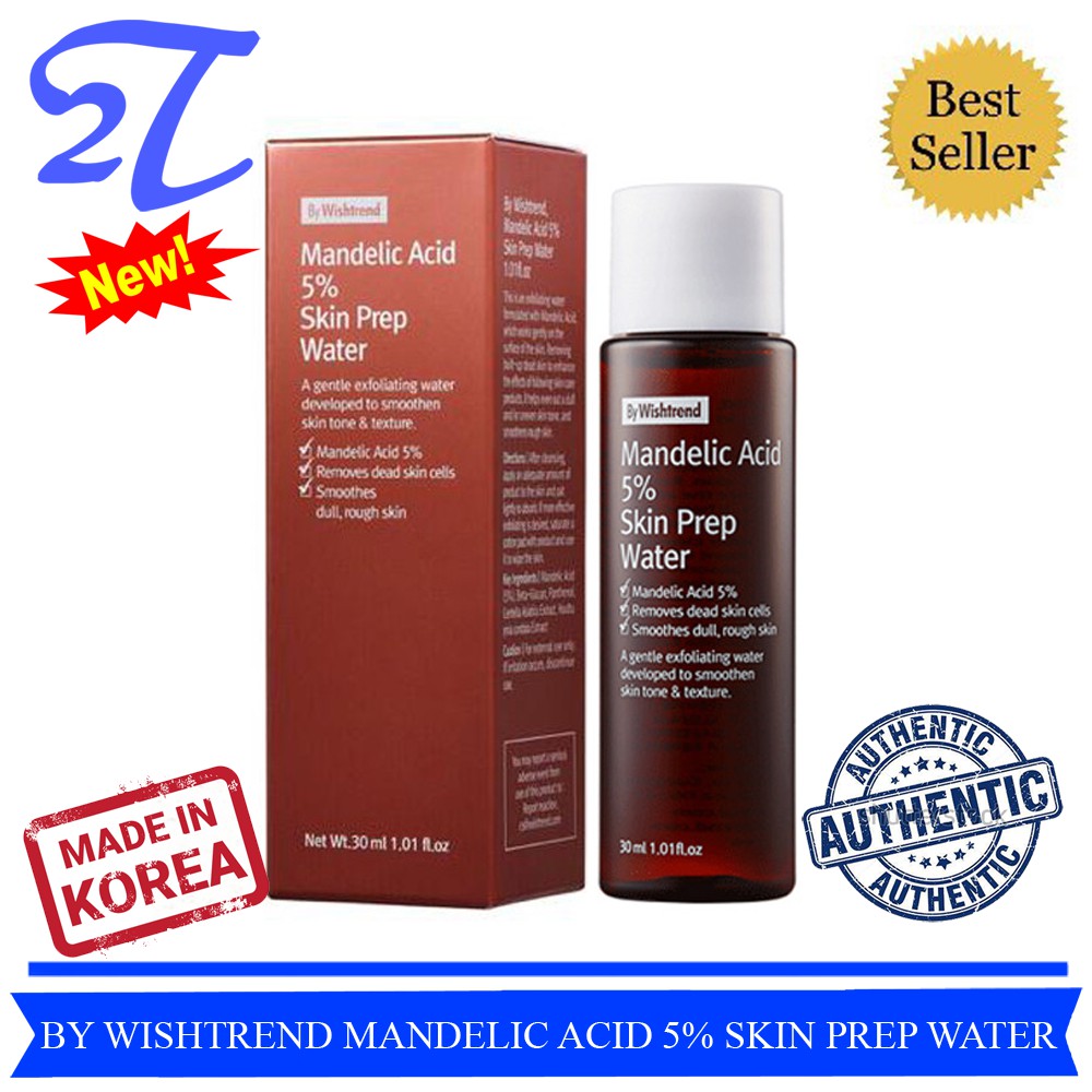 (Auth) Dung Dịch Tẩy Tế Bào Chết By Wishtrend Mandelic Acid 5% Skin Prep Water 120ml