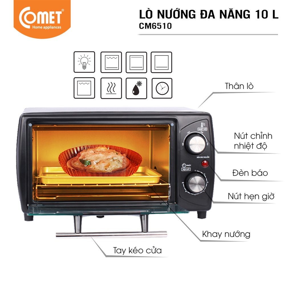 Lò nướng đa năng 10L Comet CM6510