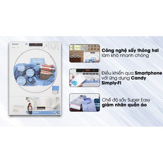 Máy sấy Candy 9 kg CS V9DF-S (Miễn phí giao tại HCM-ngoài tỉnh liên hệ shop)