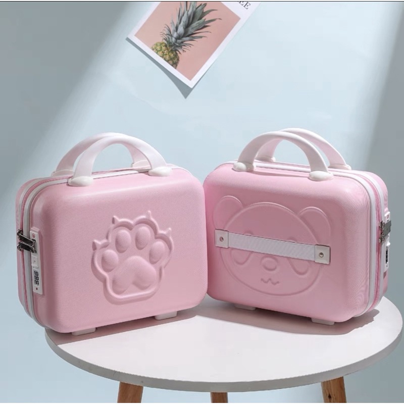 Túi Xách Cài Vali Hình Chân Mèo Size 14-16 - Cáo Đeo Nơ