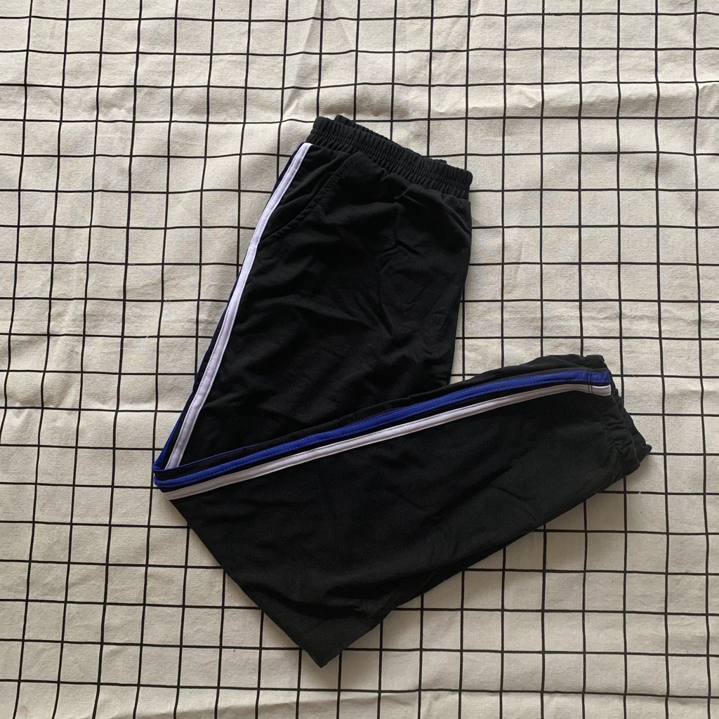 Jogger 2 Sọc Ống Bo Lapi VN, Quần Dài Thể Thao Chất Liệu Poly 2 Da, Freesize Từ 40 Đến 65kg