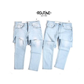 Quần jean nam lửng rách Routine QJ222004