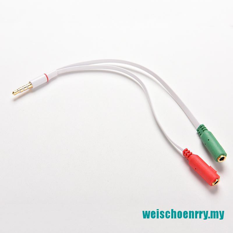 Cáp Chia Tai Nghe 1x3.5mm Aux Audio Mic Splitter Cable Male To 2 Female