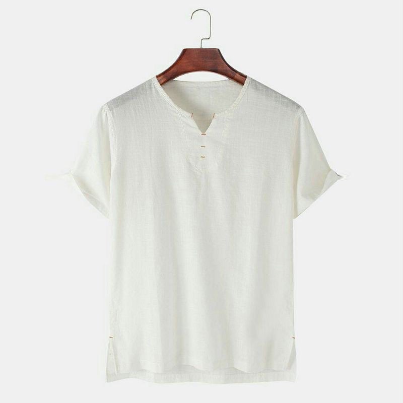 Áo đũi nam tay ngắn cổ V mềm mát