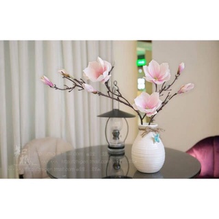 Hoa mộc lan hồng lụa cao cấp