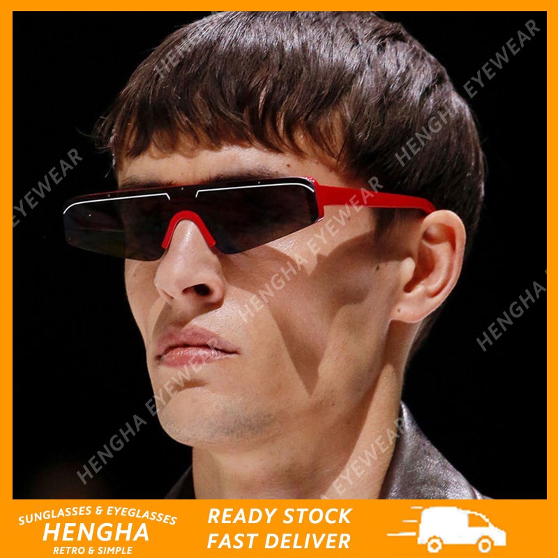 Kính mát gọng nhỏ hình chữ nhật tròng chống tia UV400 bảo vệ mắt cho nam/nữ