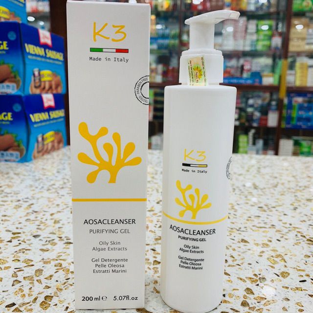 K3 AOSACLEANSER GEL RỬA MẶT DA NHỜN