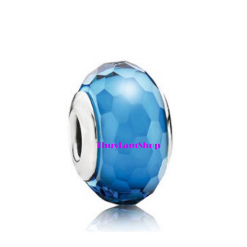 Pandora charm xỏ vòng panda đá pha lê viền bạc thái