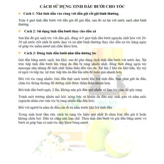 TINH DẦU BƯỞI TRỊ RỤNG TÓC HOA NÉN