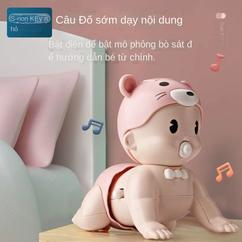 ❀Bé tập bò trườn đồ chơi điện trẻ em 0-1 tuổi bé tập bò tạo tác 5-6 tháng hướng dẫn tập bò