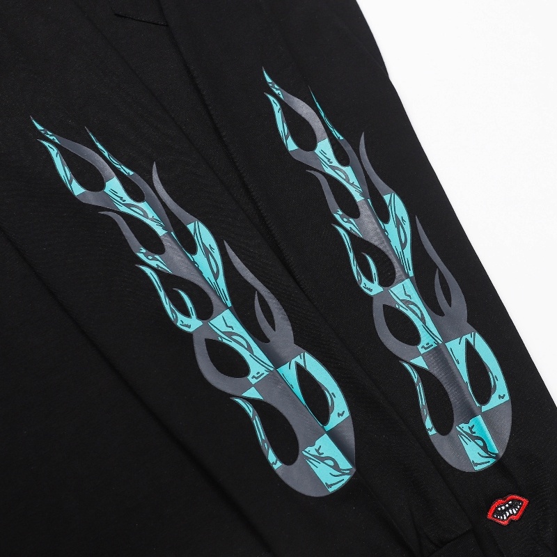 Áo Thun Thể Thao Plus Size Tay Dài In Hình Trái Tim Chất Liệu Cotton Dành Cho Nam Nữ