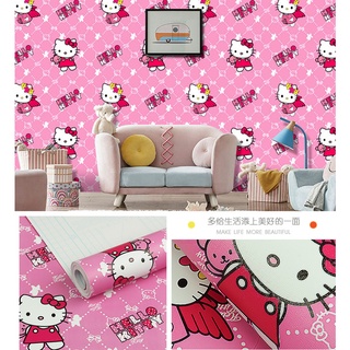 Giấy Dán Tường HelloKitty đậm ❤️ FREESHIP ❤️ 0.45*10m
