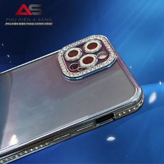 ỐP LƯNG IPHONE ĐÍNH ĐÁ BẢO VỆ VIỀN CAMERA CAO CẤP