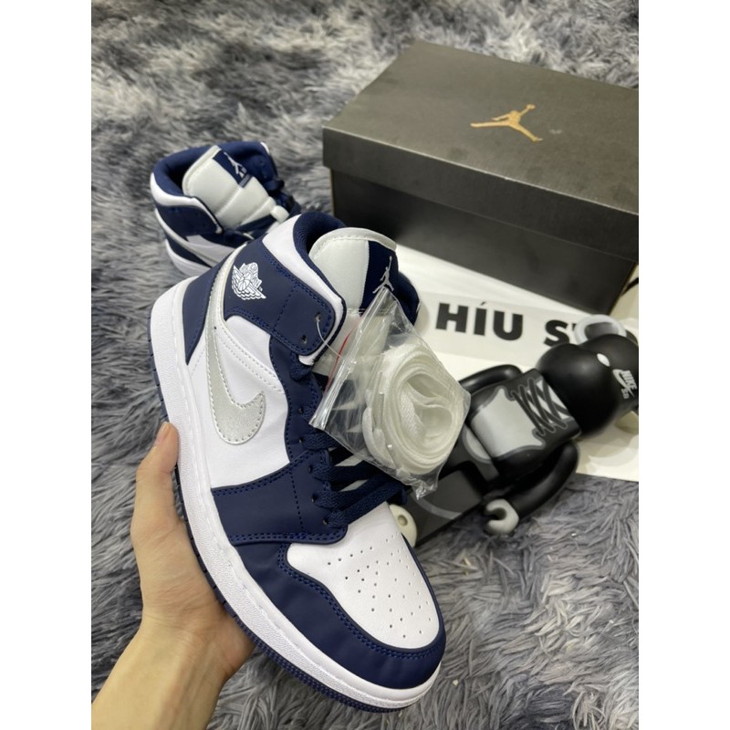 giầy thể thao sneaker cao cổ navy high xanh (ảnh thật + full box)