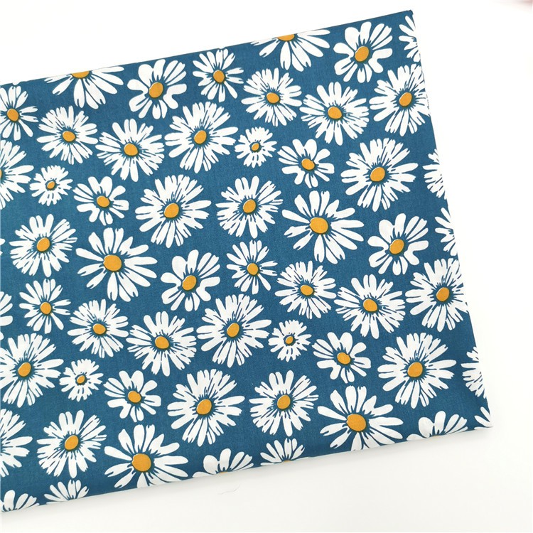 Tấm Vải 100% cotton In Hình Hoa Cúc Dành Cho May Váy Trẻ Em