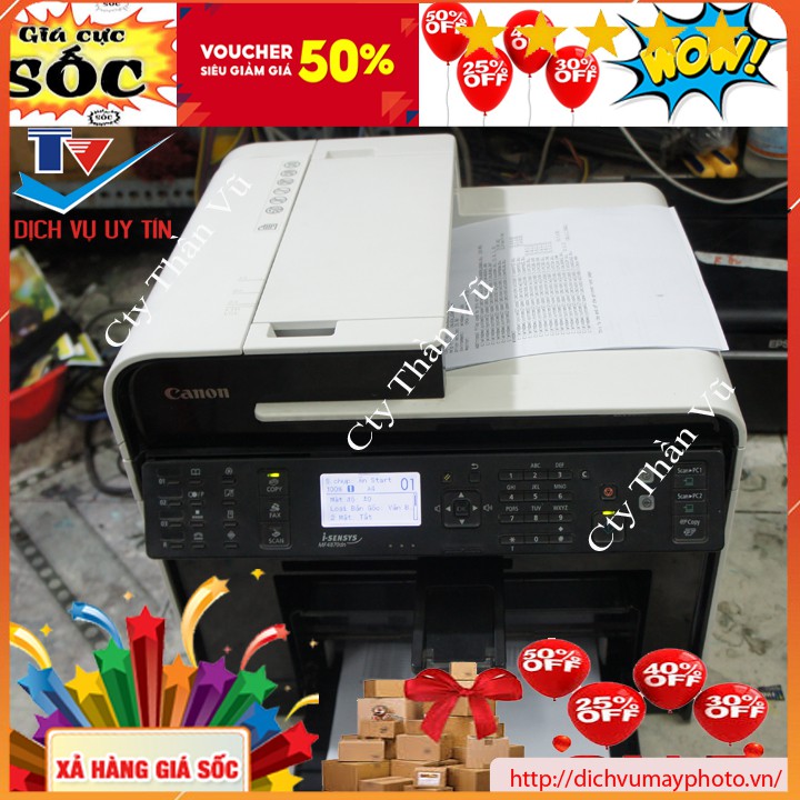 Máy in Canon đa năng cũ imageCLASS MF4870dn in 2 mặt tự động photocopy scan máy đẹp